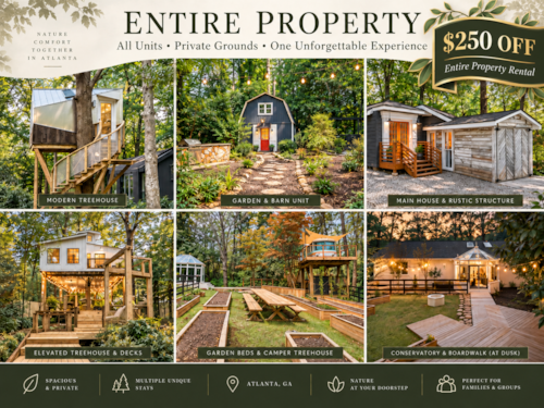 Entire Atlanta Treehouse Escape Property Rental