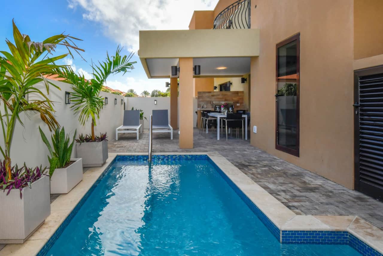 Private backyard with pool