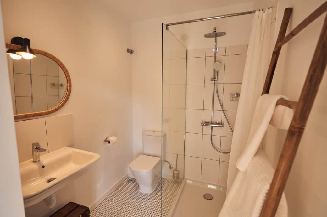 The Homy Balcony room private bathroom with rain and hand shower