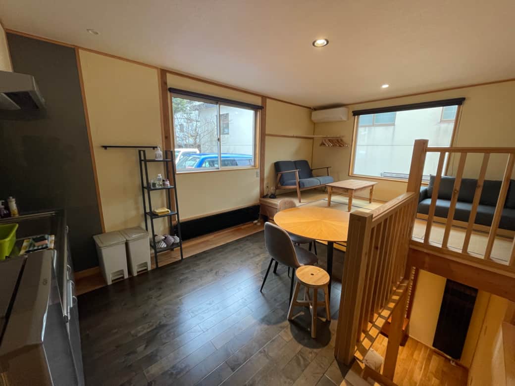 Nice bright open living space with fully equipped kitchen. Nice bright open living space with fully equipped kitchen.