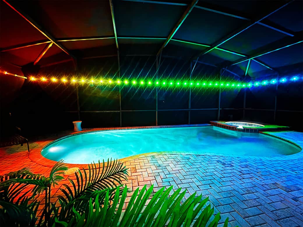 Lanai comes alive at night with vibrant lighting