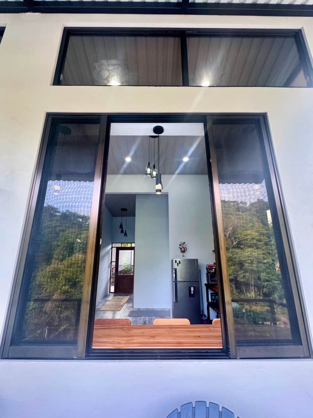 Natural light pours into the studio’s vaulted design