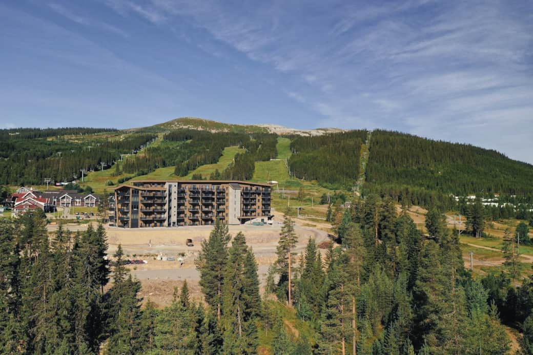 Du kommer ikke tettere på skianlegget enn dette.