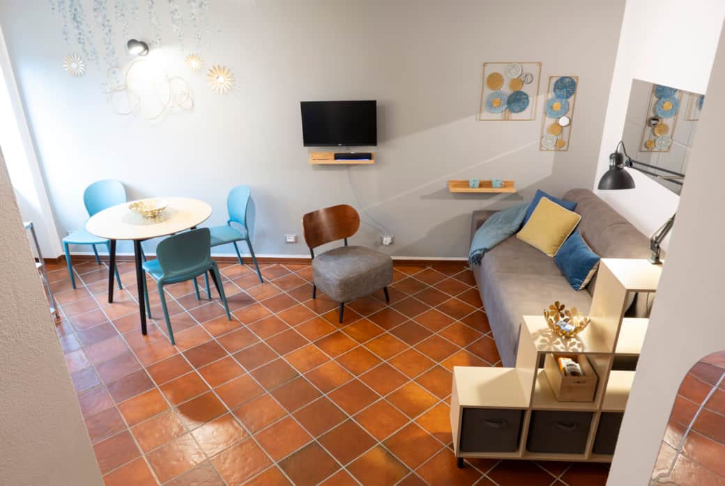 A view from above of the relaxation area: a corner made to be enjoyed.