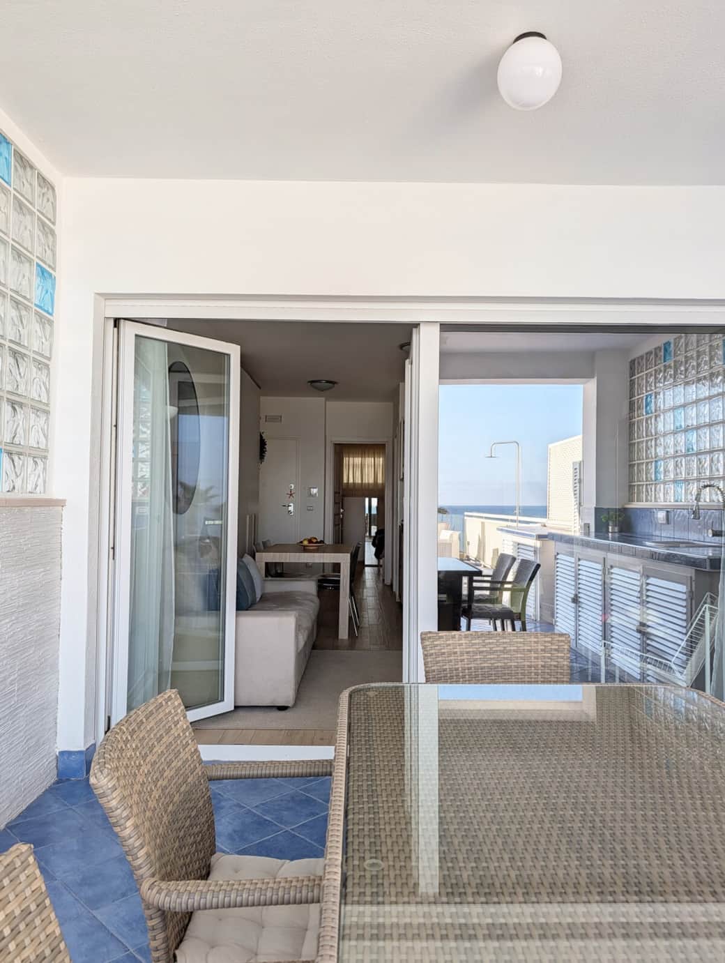 Easy indoor-outdoor access to the private terrace