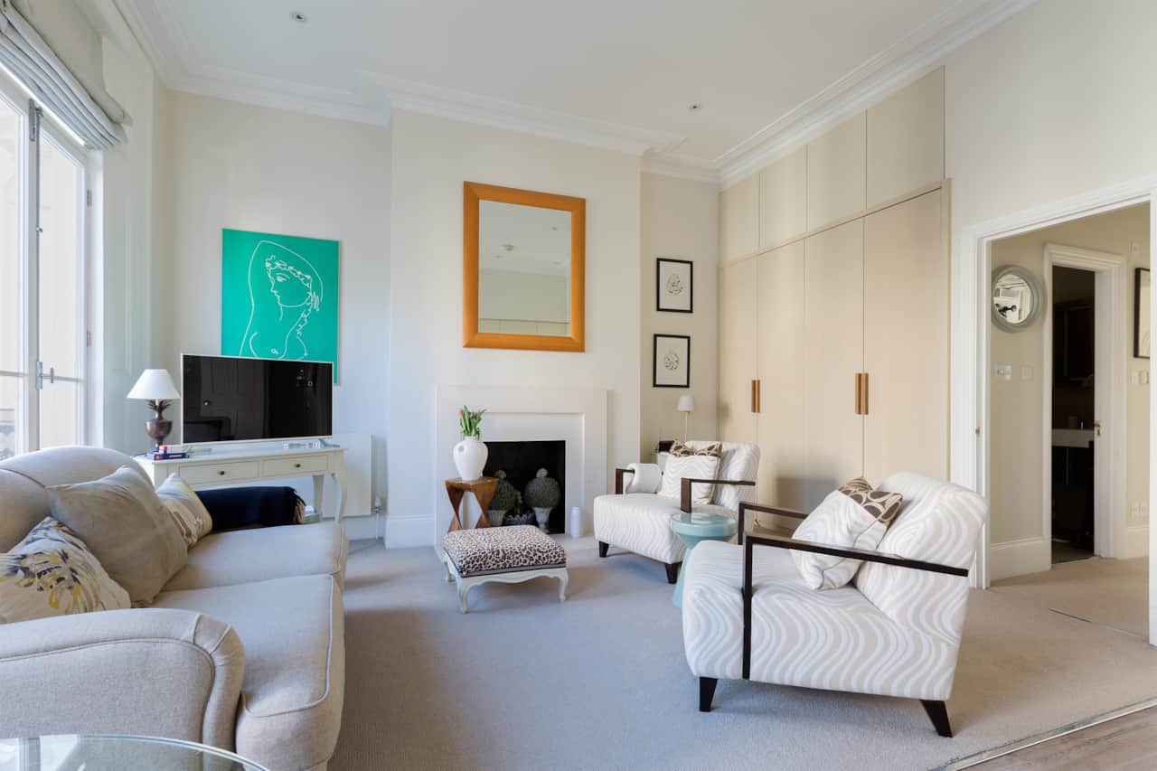 Living room seating area, Cathcart Road, Chelsea