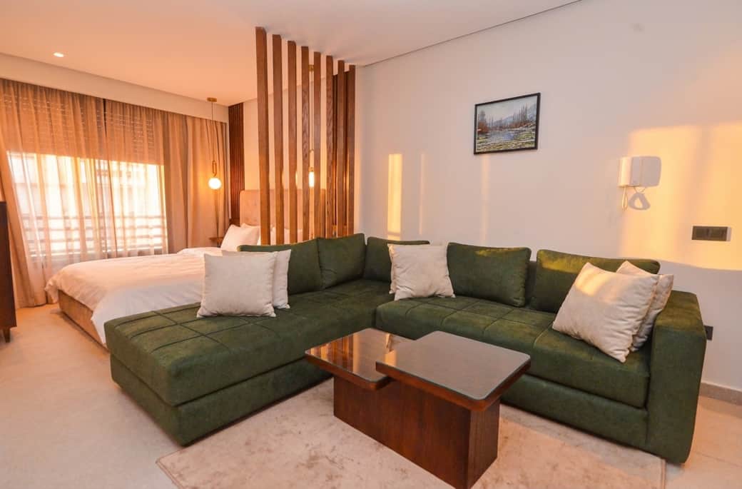 Cozy Living Area with Divider Cozy Living Area with Divider