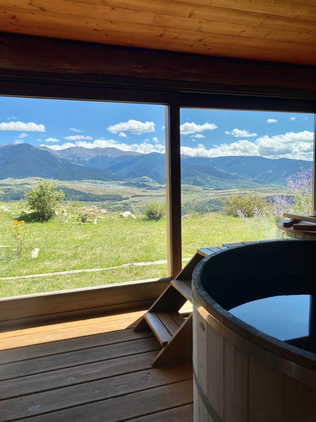 Jacuzzi avec vue chalet Oxygène