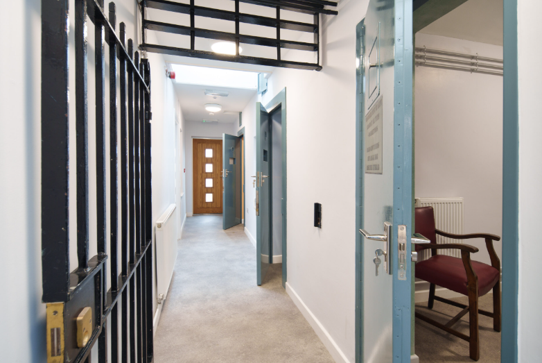 The old cells corridor with original heavy duty steel doors and secure iron gate ! The old cells corridor with original heavy duty steel doors and secure iron gate !