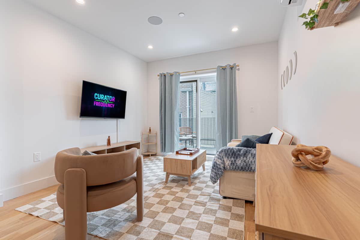Image showcasing Scandinavian Retreat w/ Balcony • Bushwick Oasis - Apartment in Kings ...