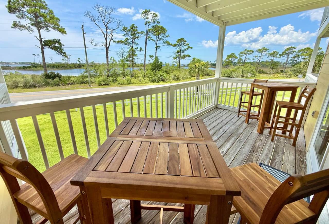 Tideaway balcony view- Innerarity Townhomes