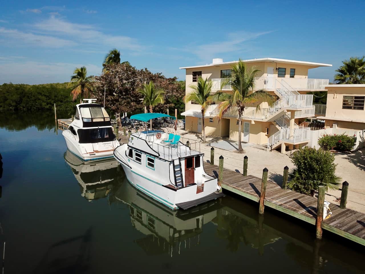 Aerial View of Boat Docked