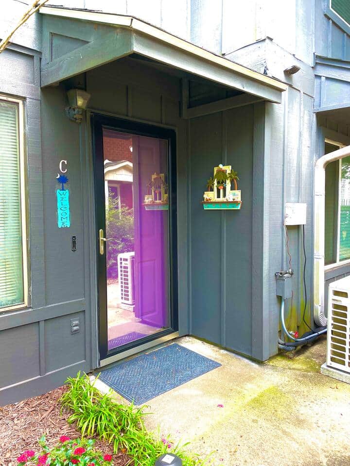 Front private entrance in quiet 5 unit complex