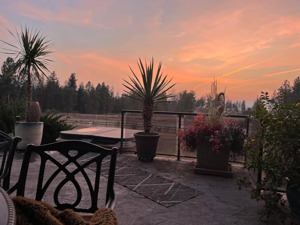 Patio view & Hot Tub
