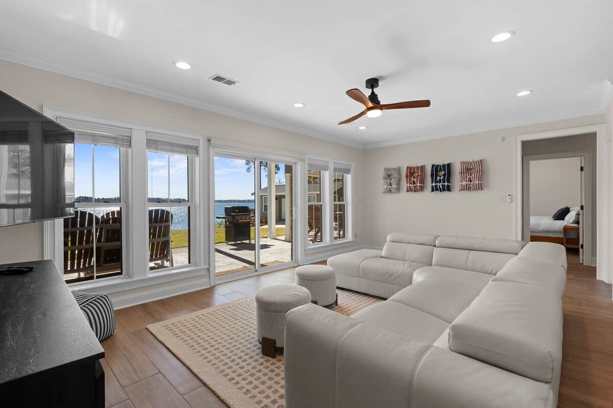 Lake-Level Living Room