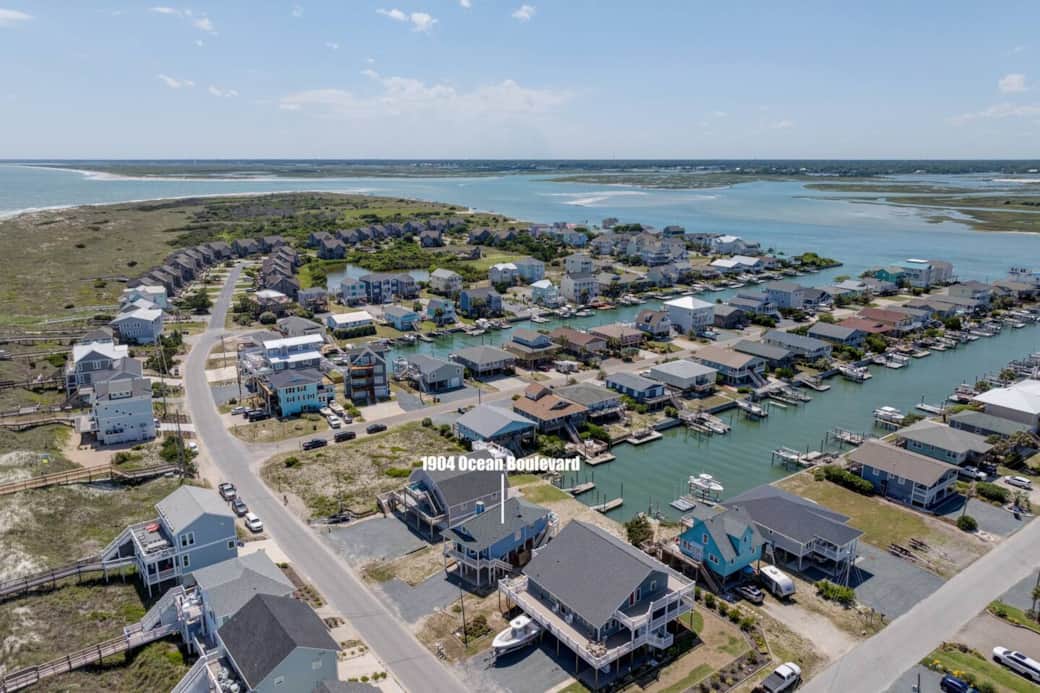 Great shot of the south end of Topsail Beach Great shot of the south end of Topsail Beach