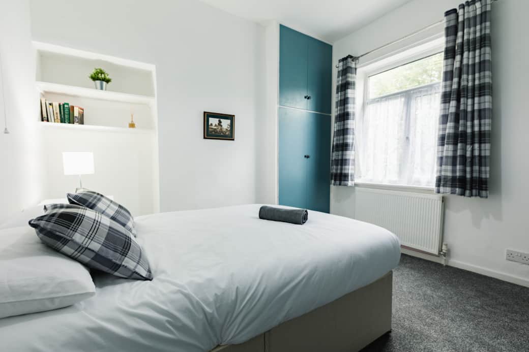 Private bedroom with door lock and key