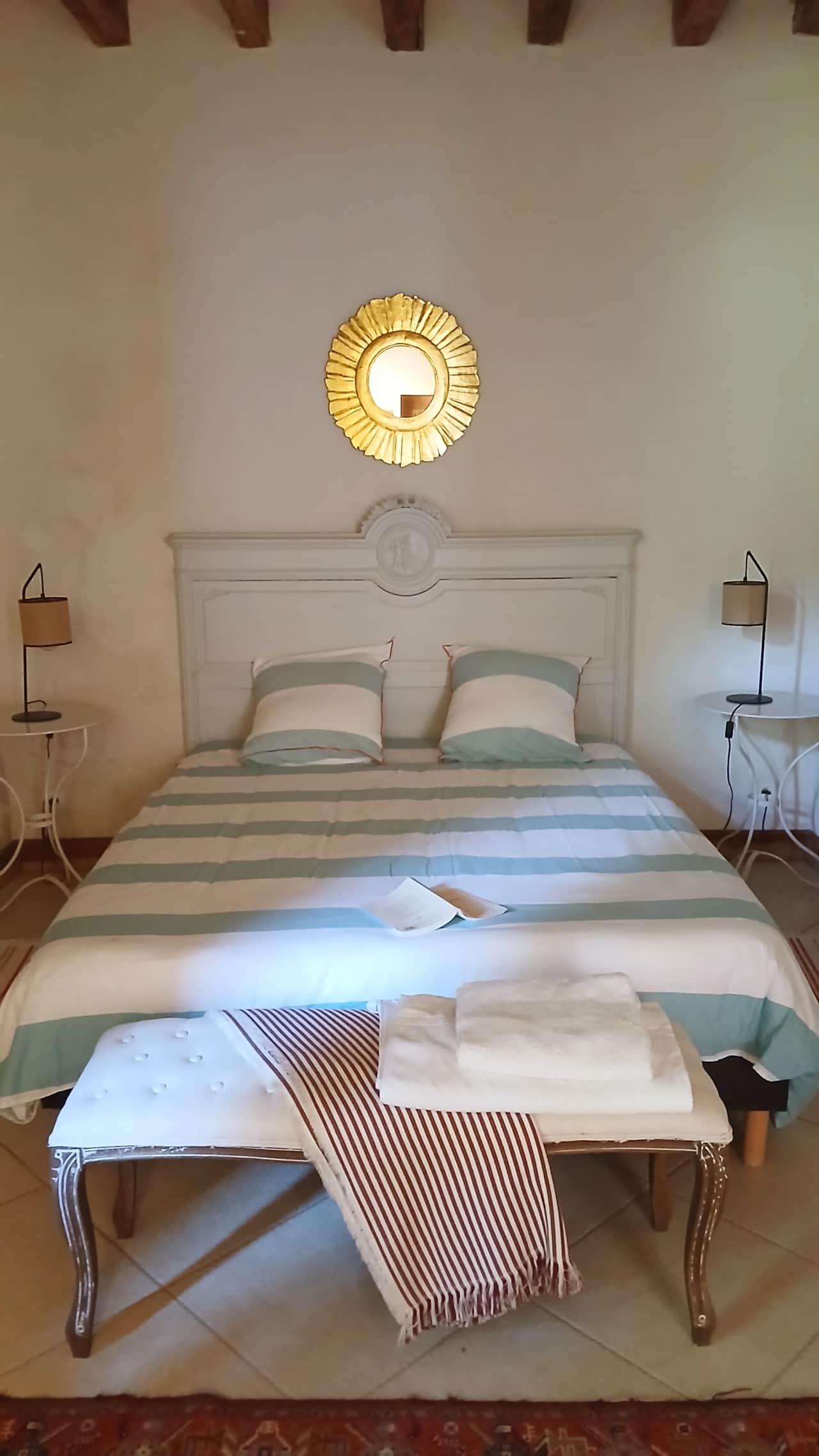 Ground floor double bedroom, Stables, Domaine du château de Beaulieu, Gers