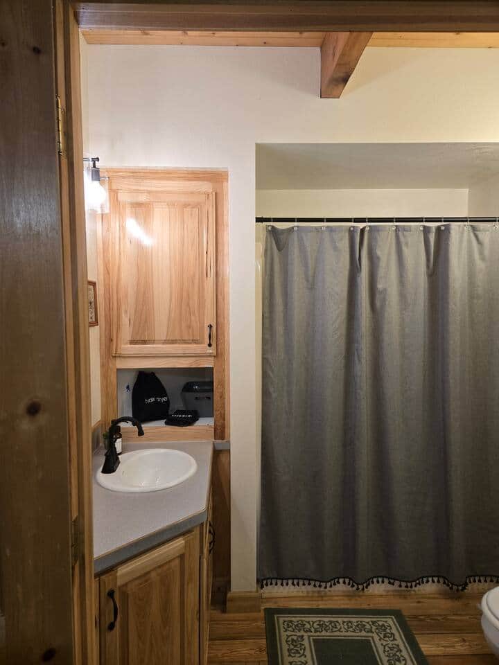 Blow-dry your hair or take a quick shower after a long day of hiking.