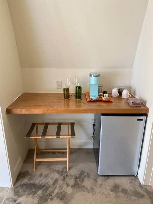 Coffee bar and wine station