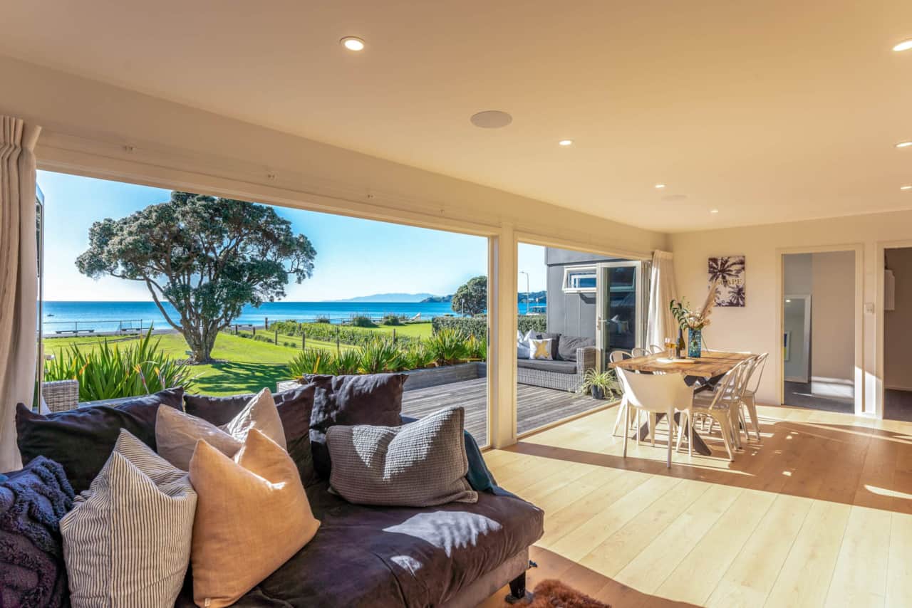 Lounge and Dining area opening onto large deck