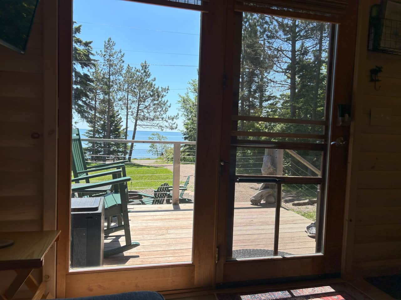 Lake Superior views as you hang out on the couch.