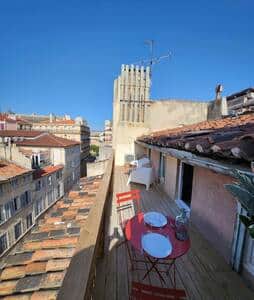 terrace, view, street