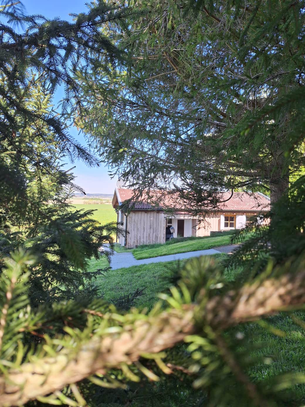 Blick auf das Ferienhaus