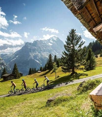 First Trottibike ride from Bort to Grindelwald