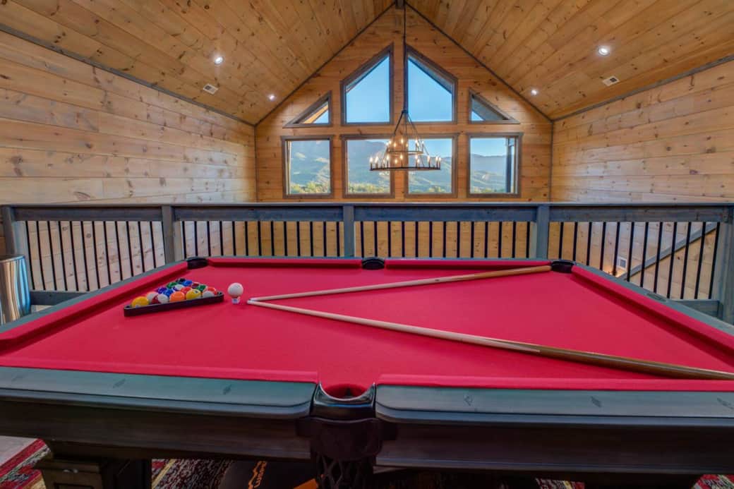 Pool table on top floor