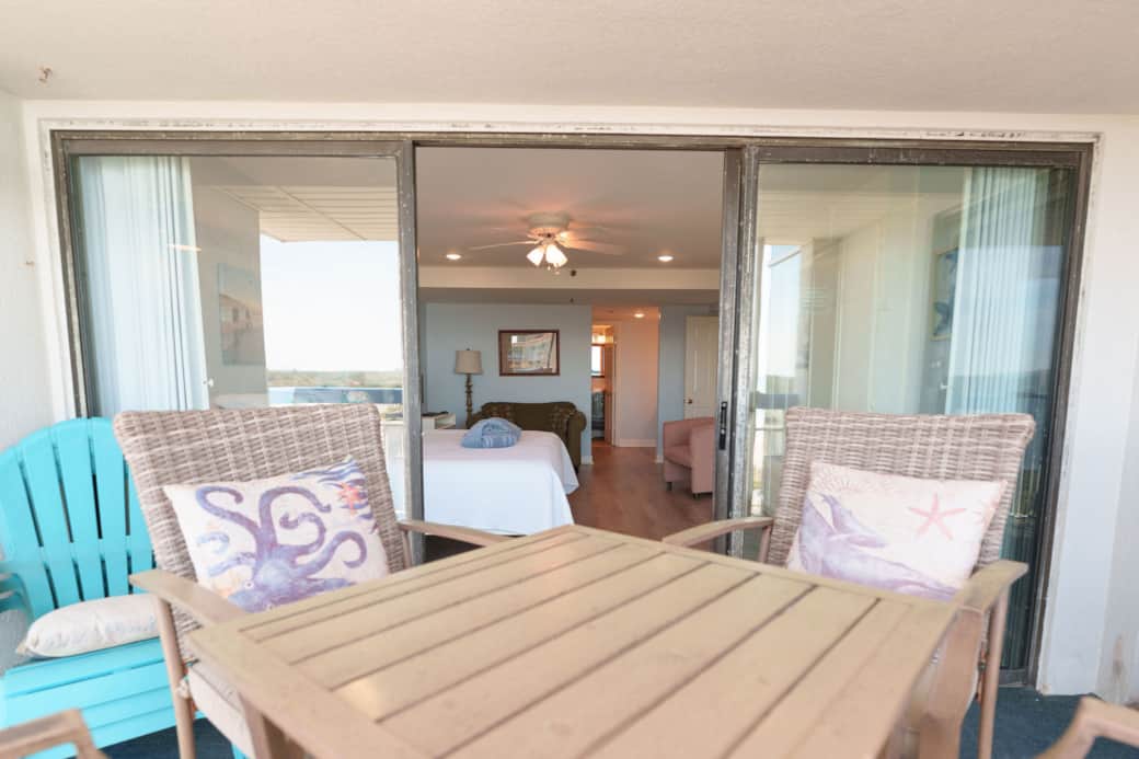 Balcony into primary bedroom