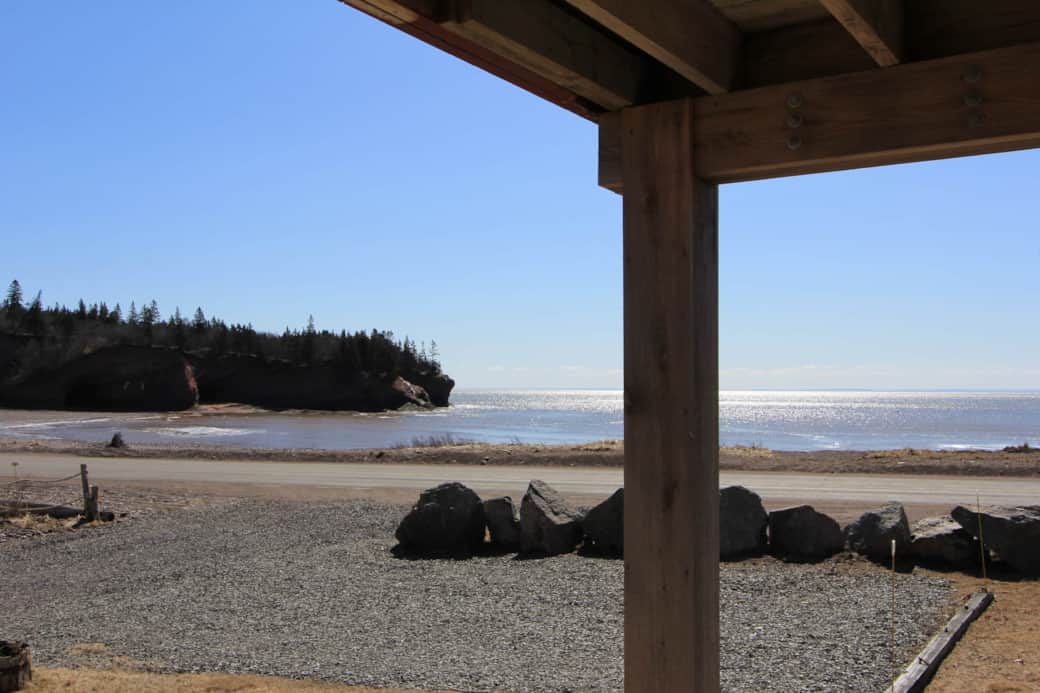 View of the Sea Caves from patio door