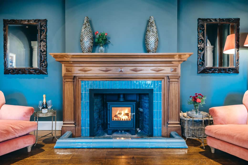 Formal Dining Room Wood Burning Stove