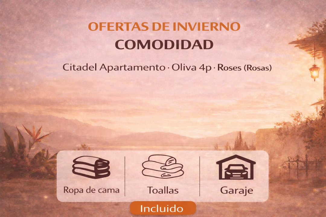 Ofertas de invierno confort para el Citadel Apartment Oliva 4 personas en Roses (Rosas), Costa Brava, España