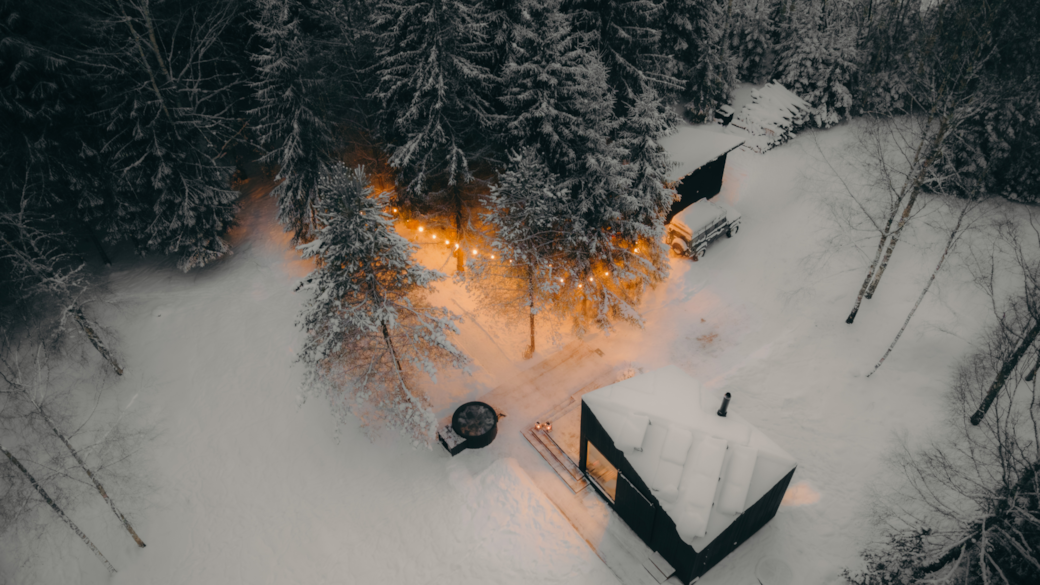 Skats no augšas uz Briežu Staciju