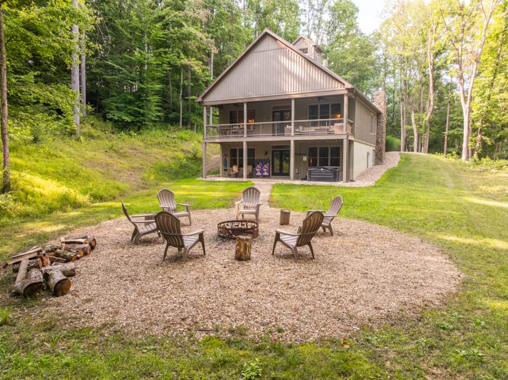 Rear firepit area