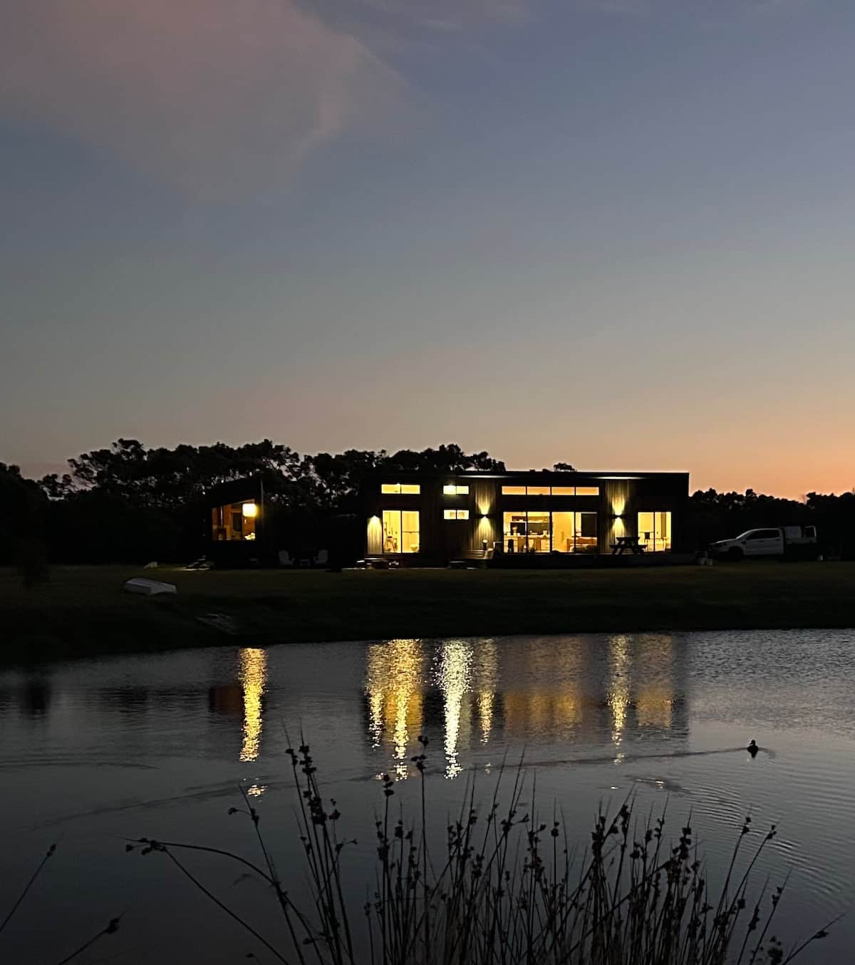 Main House & Tiny Home overlooking dam