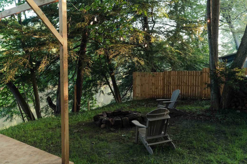 Fire Pit Sitting Area Overlooking Creek Fire Pit Sitting Area Overlooking Creek