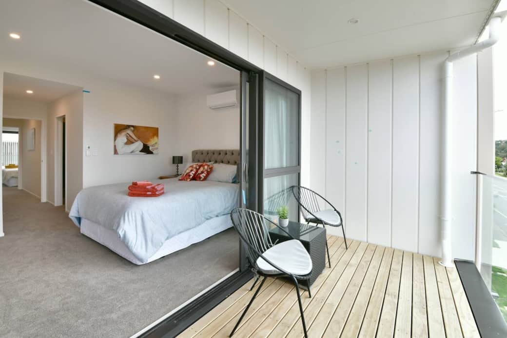 Master bedroom balcony - views of the ocean. Master bedroom balcony - views of the ocean.