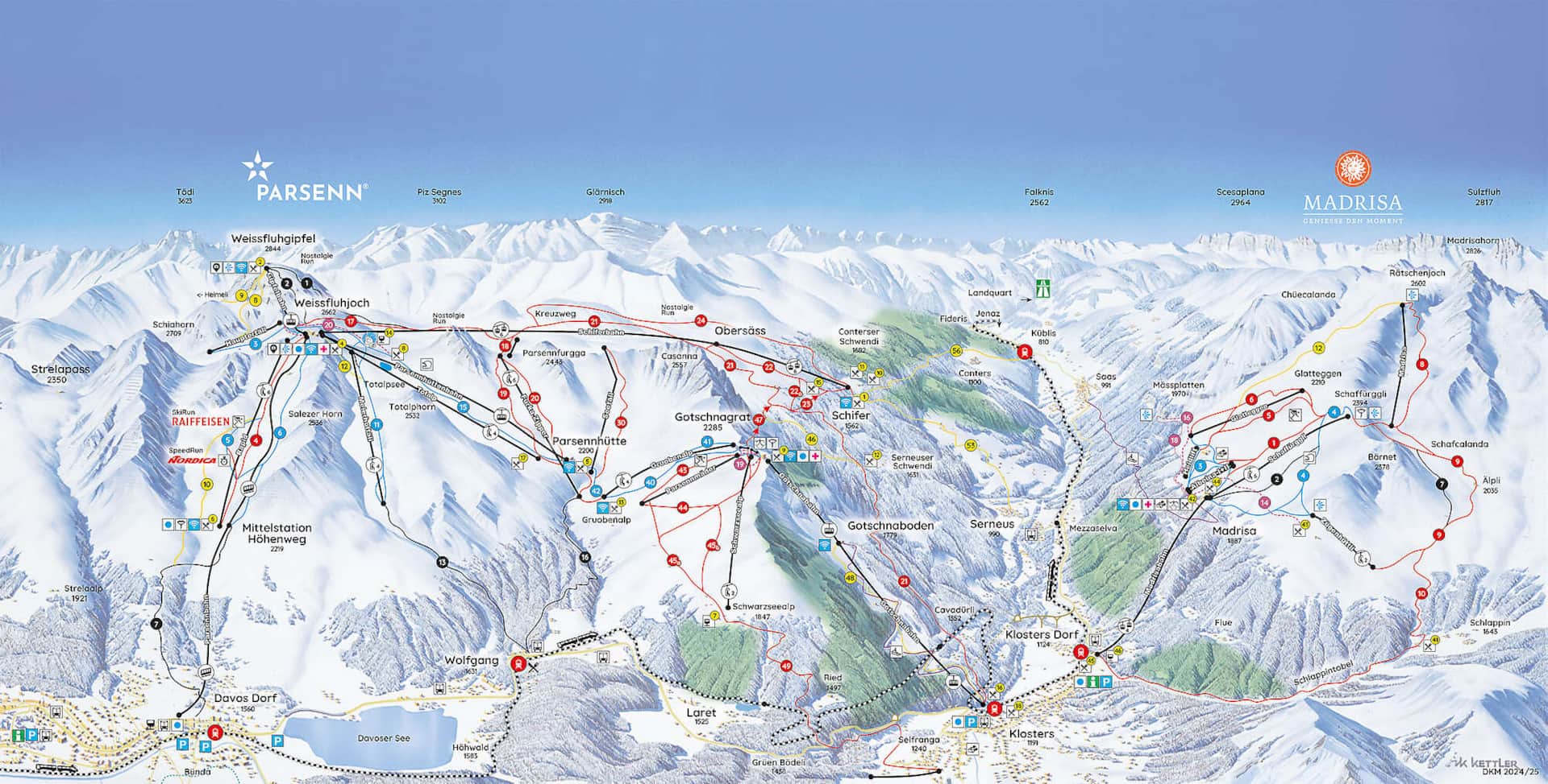 Ski Area Davos Klosters Parsenn Gotschna