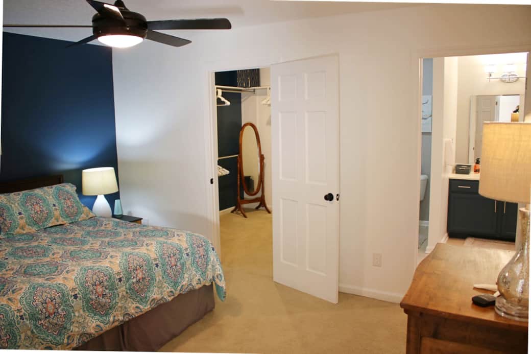 Master BR with King and walk-in closet