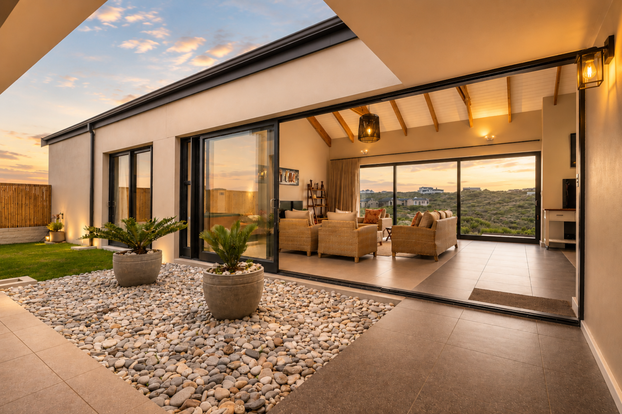 View from courtyard/lounge