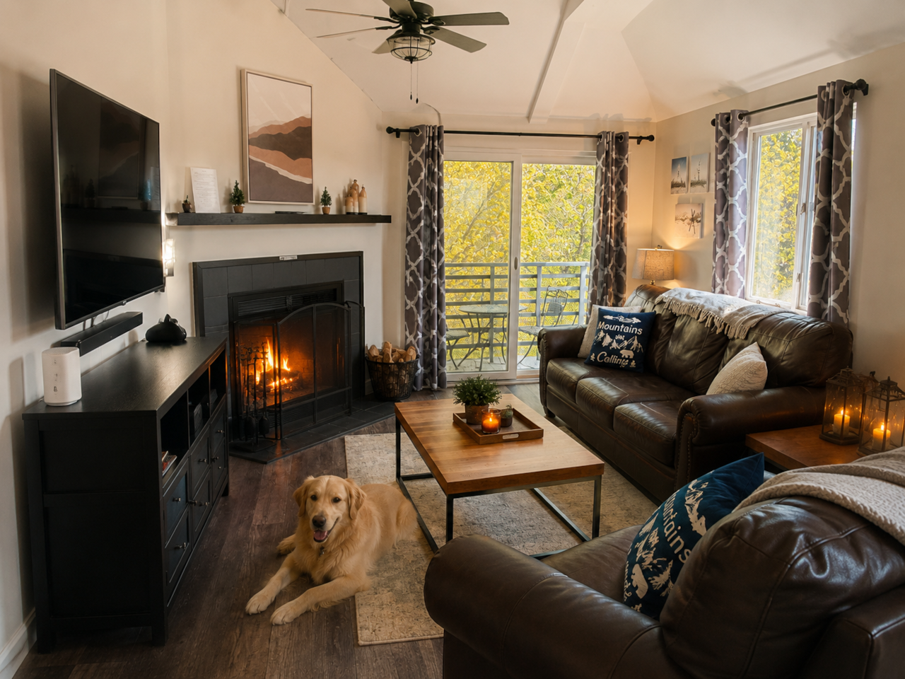 cozy living room - bring your pup!