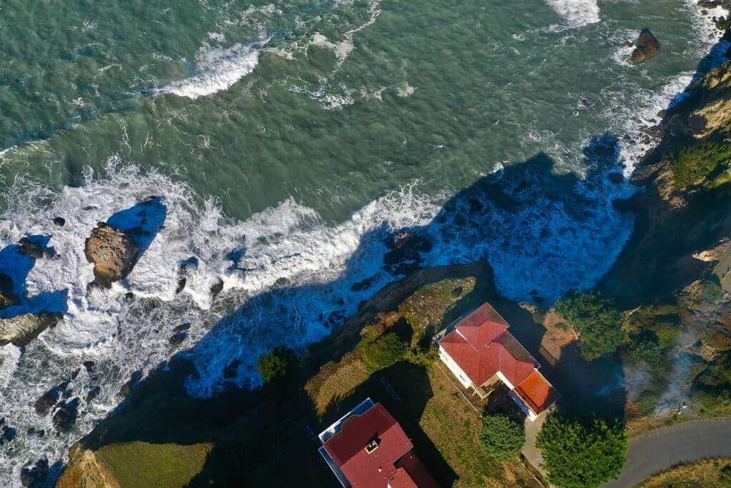 View of the property from above