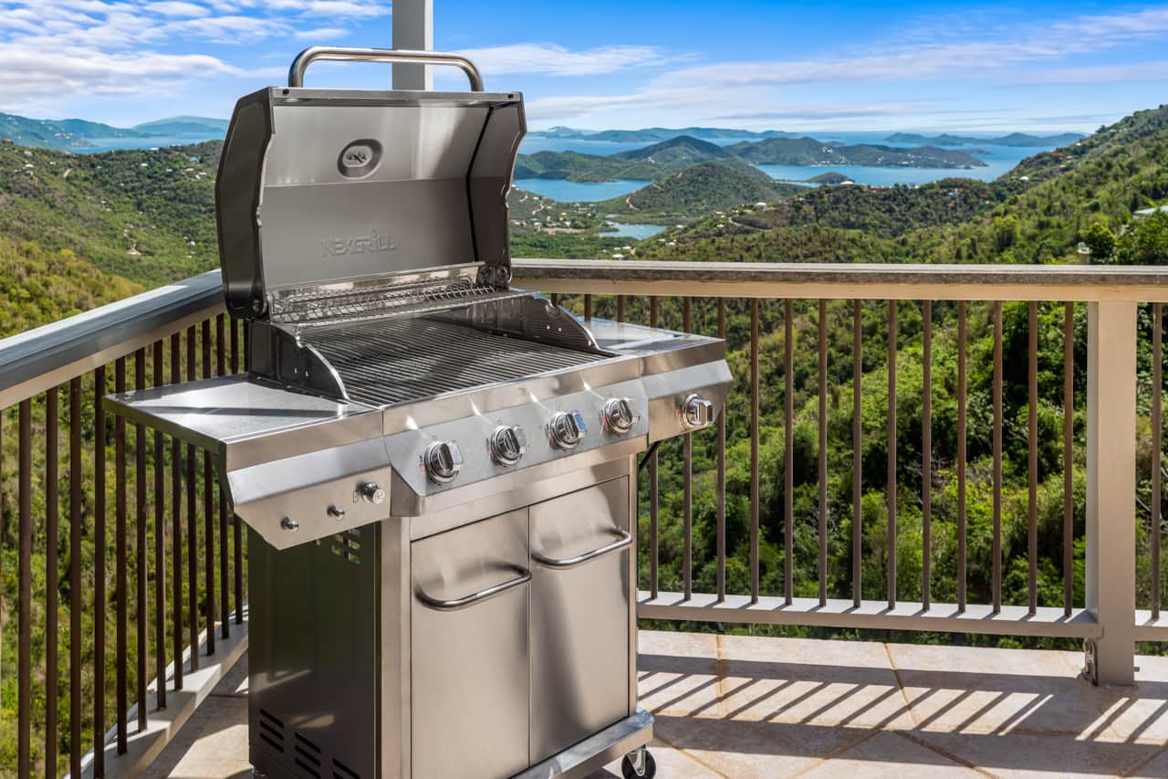 Grill out as you take in the mountain and ocean views