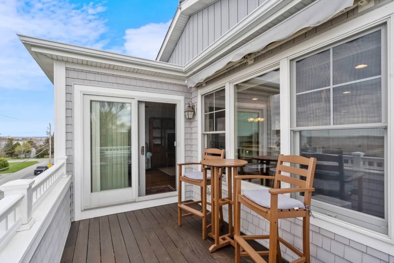 Deck off kitchen on third floor