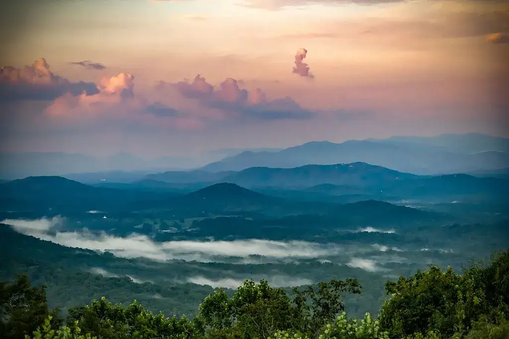 Long Range vistas of Blue Ridge Mountins