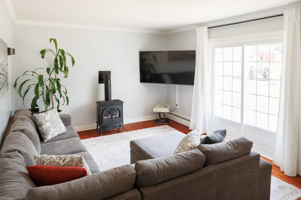 Comfortable den with TV and cozy seating for relaxing evenings.