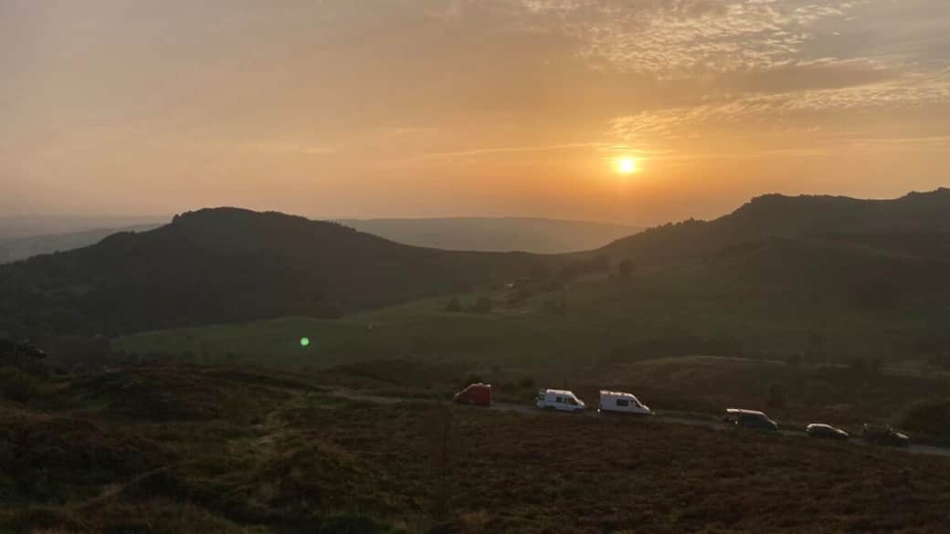 Local scenery: Sunset over the Roaches from Ramshaw Rocks 
