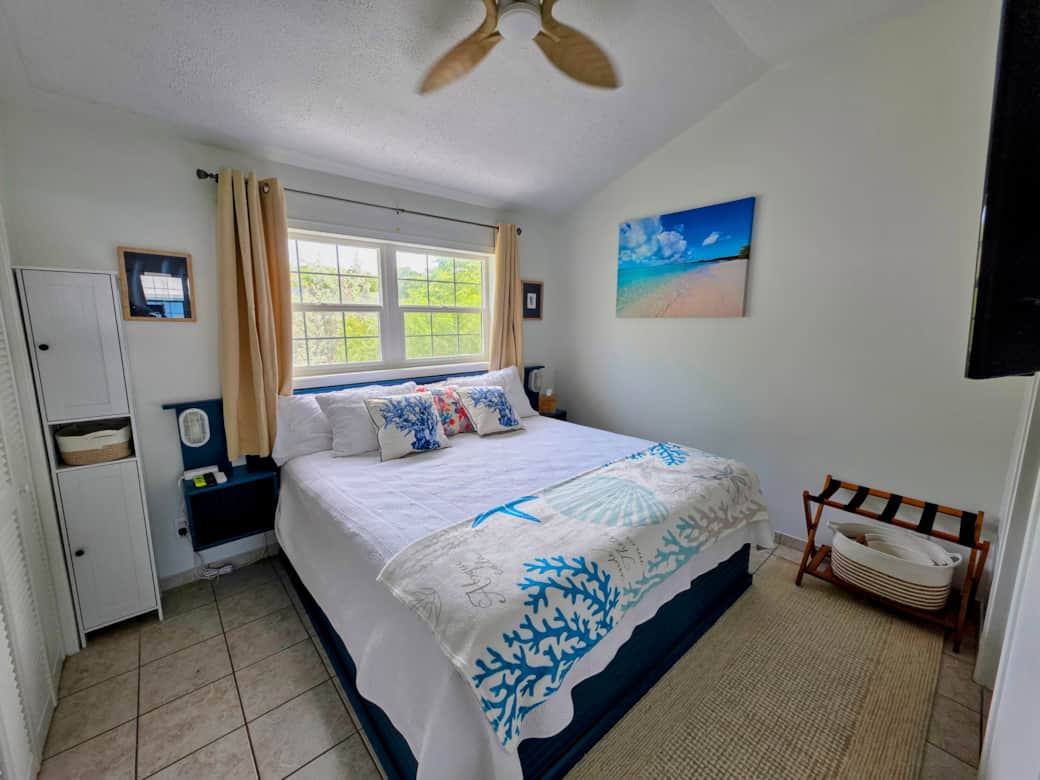 King size bed in the master suite